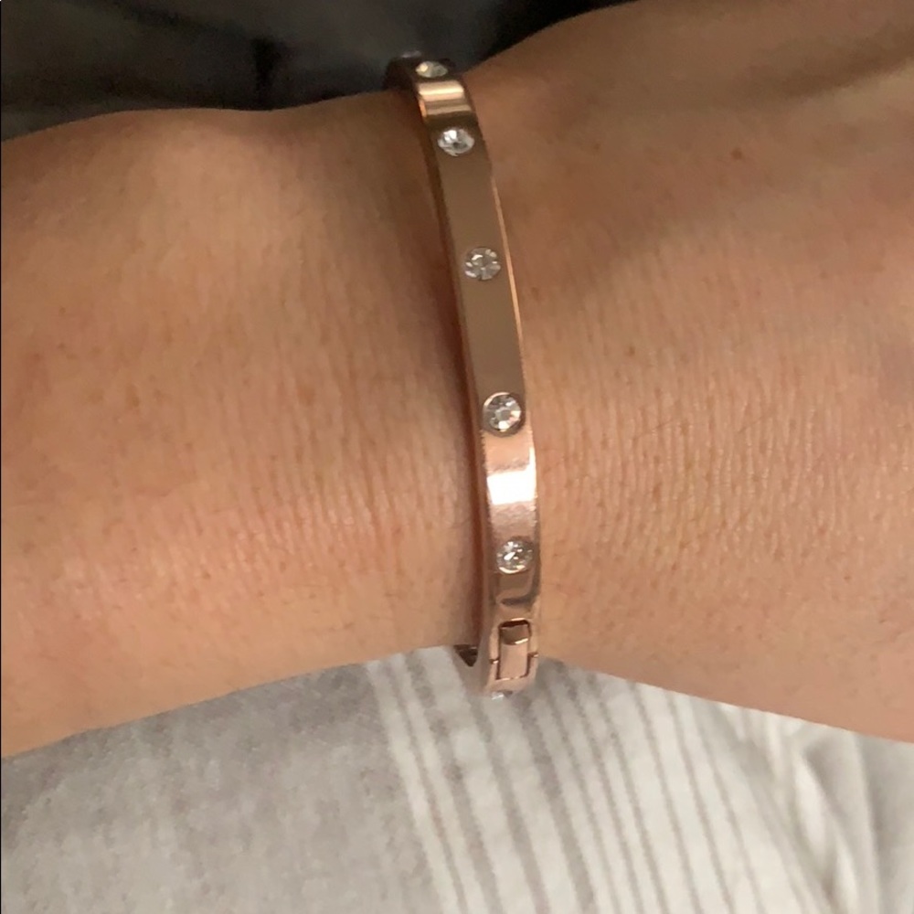 Rose gold diamond kate spade bracelet